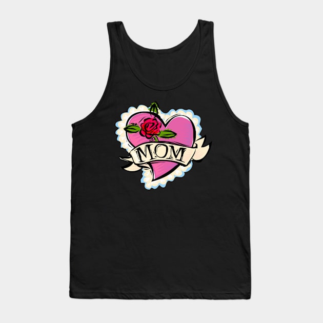 Mum Love Heart Tank Top by longford